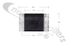 N1001809 Fruehauf Body Rubber Pad 28mm Depth 6mm Aluminium Base Plate + 22 mm Rubber  - For Plank side Trailers 2006+