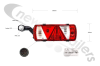 25-2820-407 Aspoeck Tail Lamp EcoFlex II - L/H With 7 Pin Connector & LED Superpoint III Outline Marker