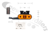 31-2064-030 Aspoeck Unipoint Side Amber Marker Lamp With Fixation 90° Back & 1.5m P&R Connection