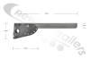 ASGK990/560AGV Side Rail / Guard Hinged Leg - Pre-Assembled With Pin & Wire Assembly 560/595mm Overall Length