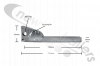 ASGK990/700AGV Side Rail / Guard Hinged Leg - Pre-Assembled With Pin & Wire Assembly 700/735mm Overall Length