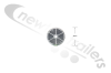 15-5410-007 Aspoeck 60mm Round Clear Reflector - Screw Fitment