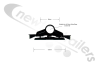 XPF34/4 Nylon Mud Guard Wing Fitting Clamp Bracket For 34mm Tube (SINGLE)