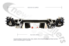 B9-22K01 Axle SAF Complete Replacement Axle B9-22K01 with Hubs, Discs, Calipers and T16/24 Chambers ID1-SBK2243