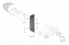 EJR 7949 Fruehauf Tailboard Locking Bar Staple Base Plate Pressing Aluminium Profile For Welding To Corner Pillar