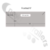 Fruehauf Back Flap Sheet Silver6 Dawbarn Cover Sheet Rear Back Flap 6" Hood Silver For Fruehauf Tipper