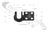 ESQ6256-2 Fruehauf Rear Tailboard Hinge Steel Plate