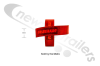 F119667-03 FRUEHAUF RED Reflective Tape - Sold PER METRE