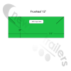 Fruehauf Back Flap Sheet Green Dawbarn Cover Sheet Rear Back Flap 12" Hood Green For Fruehauf Tipper