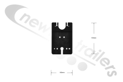15-5398-087 Aspoeck Number Plate Lamp Bracket