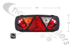 800/51/01 Rubbolite Model 800 Rear Lamp (PLUG)(left hand)