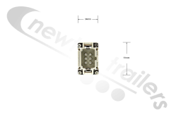 291395 PM on Board Vishay Front Mount Male Wiring Block