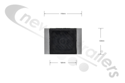 N1001810 Fruehauf Chassis & Benalu Body Rubber Body Guide Pad