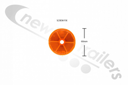 15-5412-007 Aspoeck Reflector Round Amber 60mm Screwable