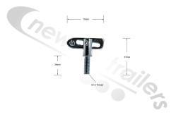 DROP89 Fruehauf Grain Hatch Anti-Loose Pin Drop Lock 19mm x 34mm