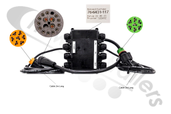 76-6431-117T Aspoeck Junction Box With 14 Ports Box, 15 Female ASS3 Connector (clip fitting). 2x7 Rear Lamp Cables