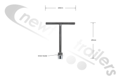 HANDLE32 Grain Hatch Handle & Socket 32mm