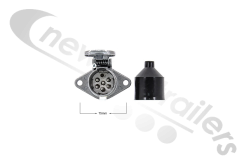 13-3129-117 24S Aluminium 7 Pin Female Socket with Screw Terminals