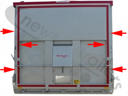 UKK05164-2440 Fruehauf Rear Tailboard Side Vertical Profile 90x100x90 LG:2440mm - Left or Right Hand