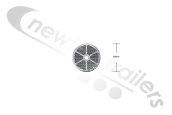 15-5410-007 Aspoeck 60mm Round Clear Reflector - Screw Fitment