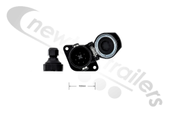 3003EBS SOCKET-CV 7 Pin Plastic Trailer EBS Socket - 24V