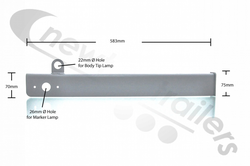 F113098-02 Chassis Front - Bolt On Marker Arm Outrigger R/H Offside (Suit Trailers from 2008 only) Unpainted