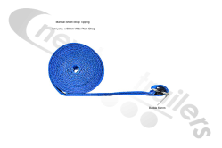 BLUE-3.0 Dawbarn Cover Sheet Side Strap Without D Eyelet Blue 3m
