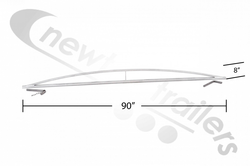 20-HOOP-05 Manual Rollover Cover Sheet Support Arch Single 8" 200mm