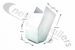 F118272-02 / 273-01 / 274-02 Fruehauf Front Body Guide Profile For Rib Side
