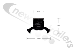 86088 Rubbolite Marker Lamp Horizontal Bracket 890 Series