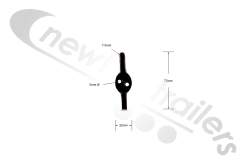 AROP19/ZP Cover Sheet Rope Cleat Hook Steel
