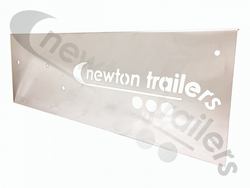 F111217-01 Chassis Rear Stainless Steel Name Cover Plate 1015.5mm x 348mm Newton Logo