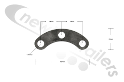 EJS 2942 Fruehauf Tipping Bar Boss Bracket Backing Plate