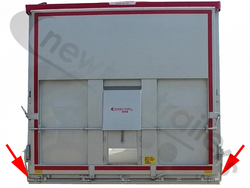 F117378-02  Fruehauf Rear Tailboard Locking Bar 5 tab for Plank Smoothsider Body - 2530mm