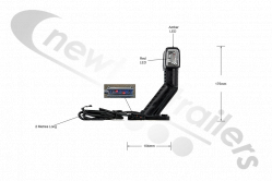 31-3104-007 Aspock Superpoint IV LED MARKER with P&R connection - 2mtr cable - LEFT