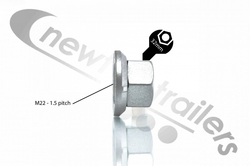 ZSQ 4486-1 Fruehauf Grain Hatch Rack & Pinion Bar Wheel Nut for 20mm OD Bar