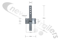 SSHD-Straight Newton Trailers Heavy Duty Cranked Pendulum Sheet Stop Complete Kit