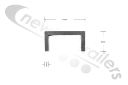 ENG-2160-D Fruehauf Door Rear Bottom Profile for locking tabs