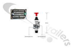 AE4262 Knorr Bremse Park Valve or Air Suspension Dump Valve - Air Lock Valve