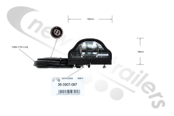 36-3007-087 Aspoeck Regpoint Number Plate Lamp with 3.5 meter Wire Plug ASS1
