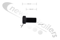 331044 PM Load Cell Trunnion Bolt 1.0" x 2.5" (51mm) UNS
