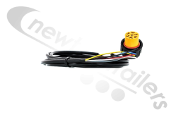 68-2408-017 Aspoeck Tail Lamp - ASS1 Yellow Loom Connector With 3 Metre 7 Core Cable For Left Hand Lamps