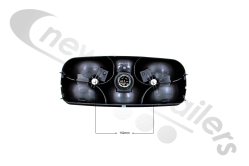 25-2200-007 Aspoeck Tail Lamp ECOPOINT - L/H With 7 Pin Connector (Bulb Version)