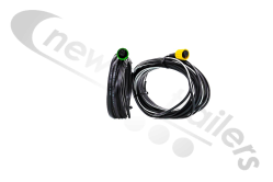 68-7503-177 Aspoeck P&R Flat Cable 16m - Pair - ASS2 / Capped- ADR - White Stripe (One Yellow-One Green)