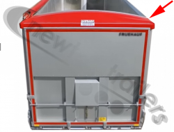 Fruehauf Flap 05+ Red DE005 Dawbarn Cover Sheet Rear Back Flap for Fruehauf Tipper 6" Hood 2005+ Red