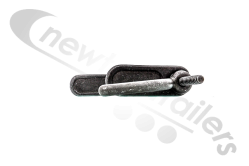 ARMP153/ZP Cattle Clamp Handle & Shank Course Thread Set With Steel Counter Sunk Plate