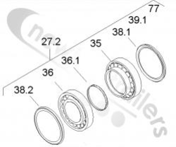 03434302000 SAF Hub Assembly Unit  B9 - Repair Kit Wheel Bearing