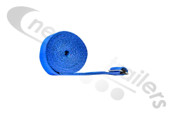 BLUE-3.0 Dawbarn Cover Sheet Side Strap Without D Eyelet Blue 3m