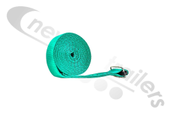 GREEN-3.0 Dawbarn Cover Sheet Side Strap Without D Eyelet Green 3m