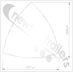 F115025-01 Offside Fruehauf Ribsider Bathtub Body Front Radius or Globe Pressing Left hand offside